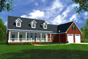 Ranch House Plan #348-00053 Elevation Photo