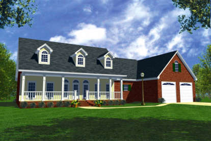 Ranch House Plan #348-00053 Elevation Photo