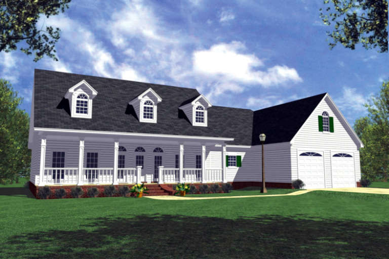 Ranch House Plan #348-00054 Elevation Photo
