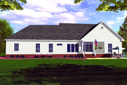 Ranch House Plan #348-00054 Elevation Photo