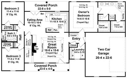 Main Floor for House Plan #348-00056