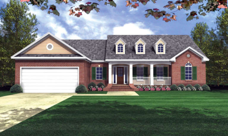 Ranch House Plan #348-00057 Elevation Photo