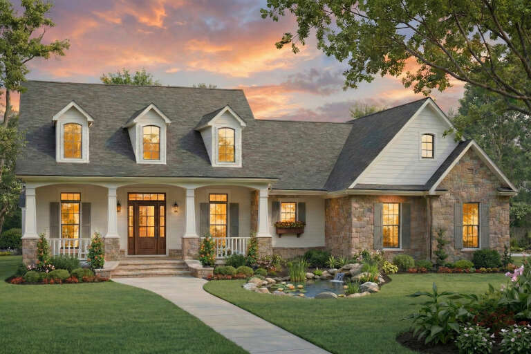 House Plan House Plan #3660 Angled Front Elevation
