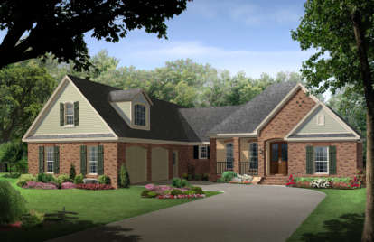 European House Plan #348-00059 Elevation Photo