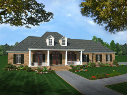 European House Plan #348-00060 Elevation Photo