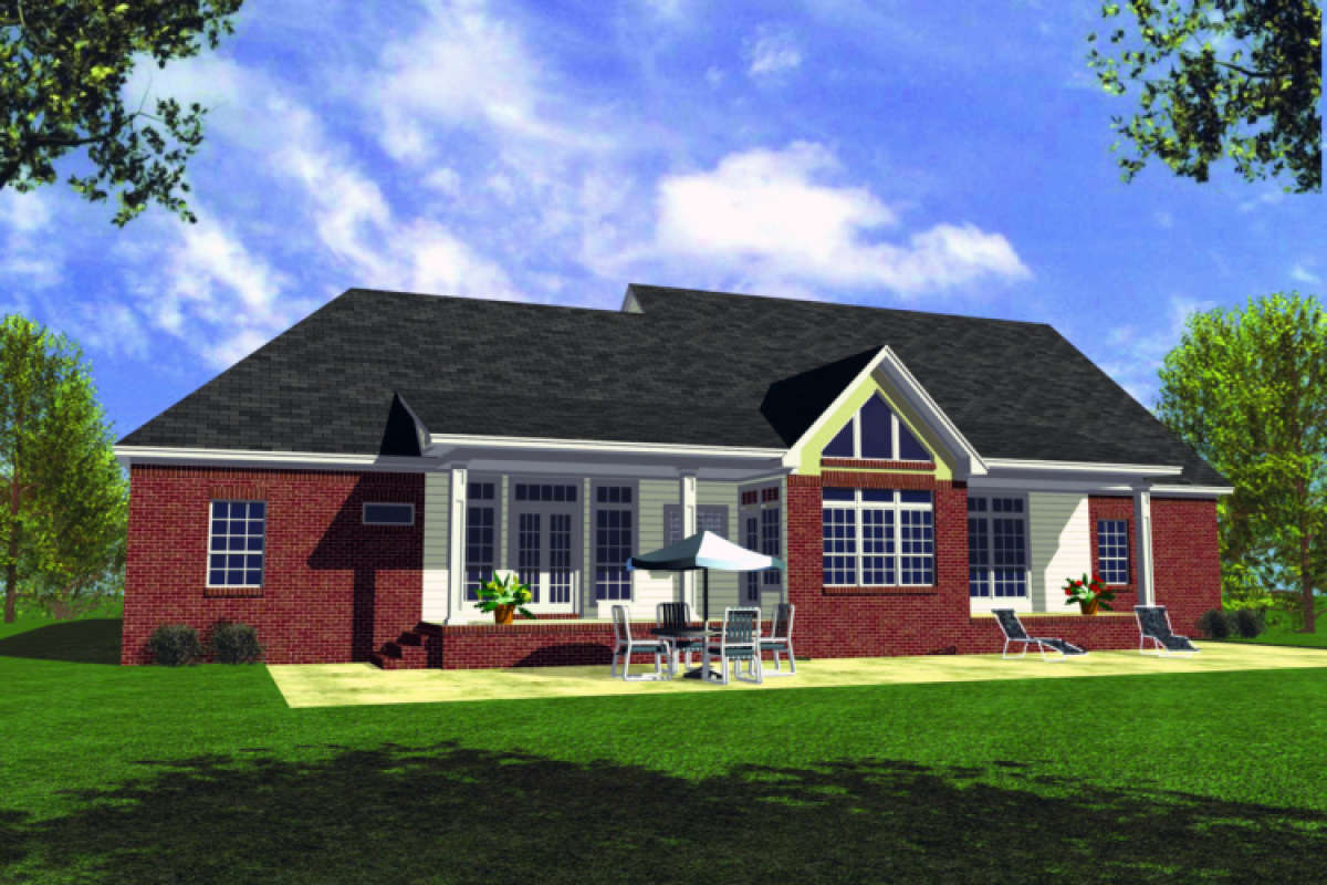 Farmhouse House Plan #348-00061 Elevation Photo