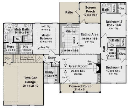 Main Floor for House Plan #348-00063