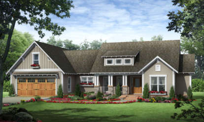 Craftsman House Plan #348-00066 Elevation Photo