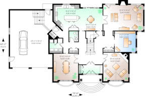 First Floor for House Plan #034-00050