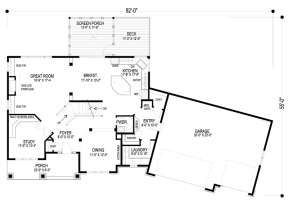 Floorplan 1 for House Plan #036-00165