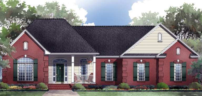 Ranch House Plan #348-00069 Elevation Photo