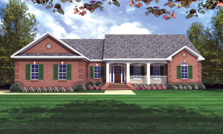 Ranch House Plan #348-00070 Elevation Photo