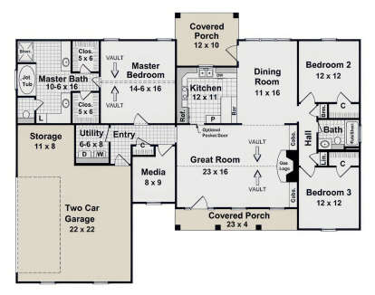 Main Floor for House Plan #348-00070