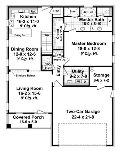 Main Floor for House Plan #348-00071