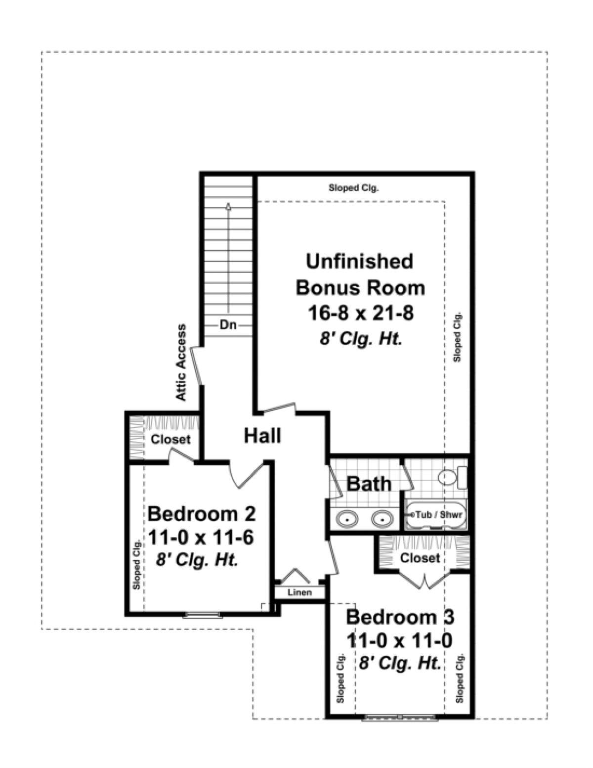 Second Floor for House Plan #348-00071
