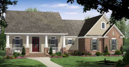 Country House Plan #348-00072 Elevation Photo