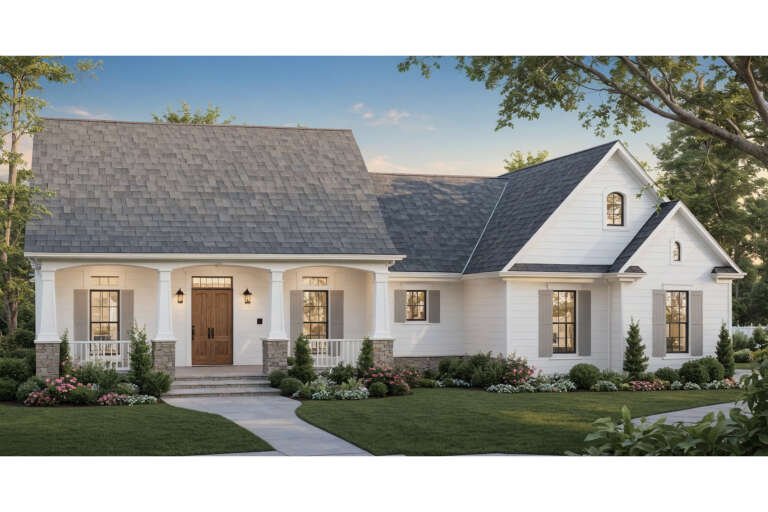 House Plan House Plan #3676 Angled Front Elevation