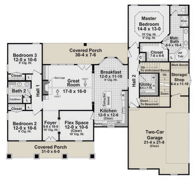 House Plan House Plan #3676 Drawing 1