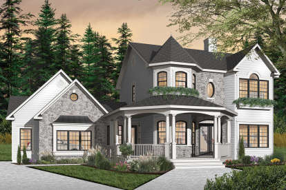 Victorian House Plan #034-00051 Elevation Photo