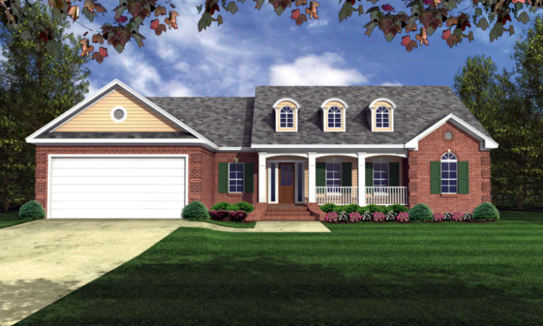 Traditional House Plan #348-00076 Elevation Photo