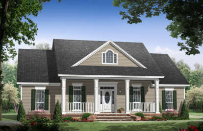 Farmhouse House Plan #348-00079 Elevation Photo