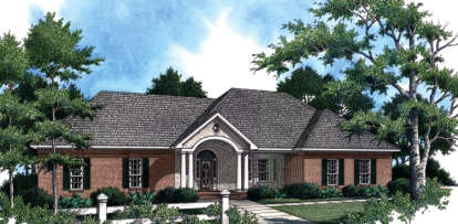 European House Plan #348-00081 Elevation Photo