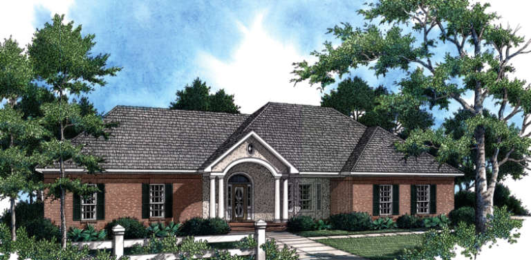 European House Plan #348-00081 Elevation Photo