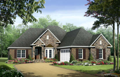 3 Bed, 2 Bath, 1917 Square Foot House Plan - #348-00088