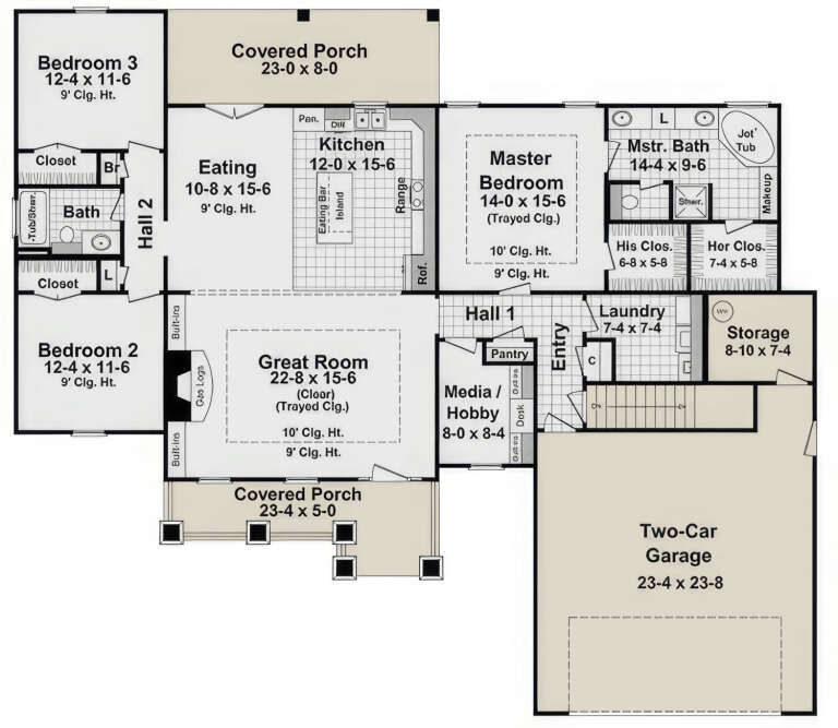 House Plan House Plan #3693 Drawing 1
