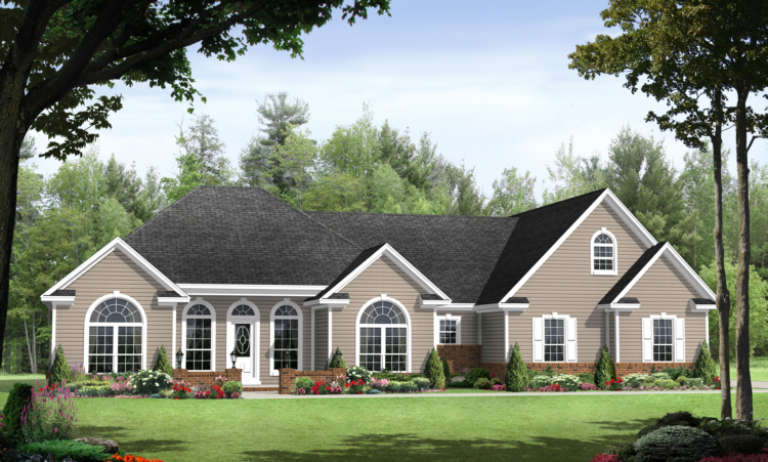 Traditional House Plan #348-00091 Elevation Photo