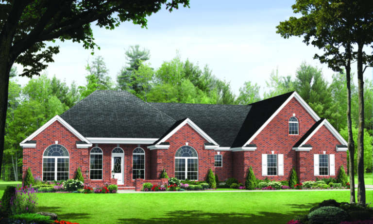 European House Plan #348-00093 Elevation Photo