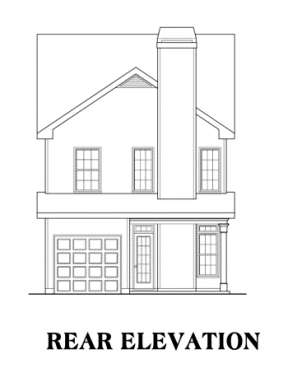 Narrow Lot House Plan #009-00020 Elevation Photo