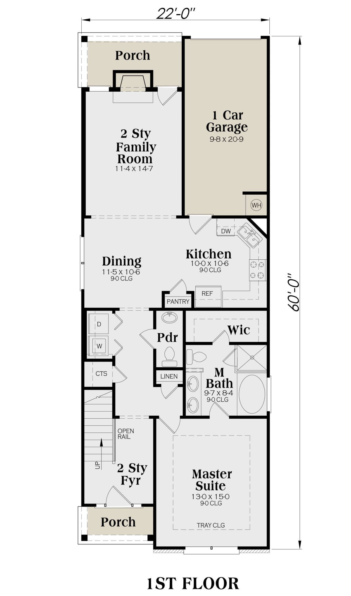 Main Floor for House Plan #009-00020