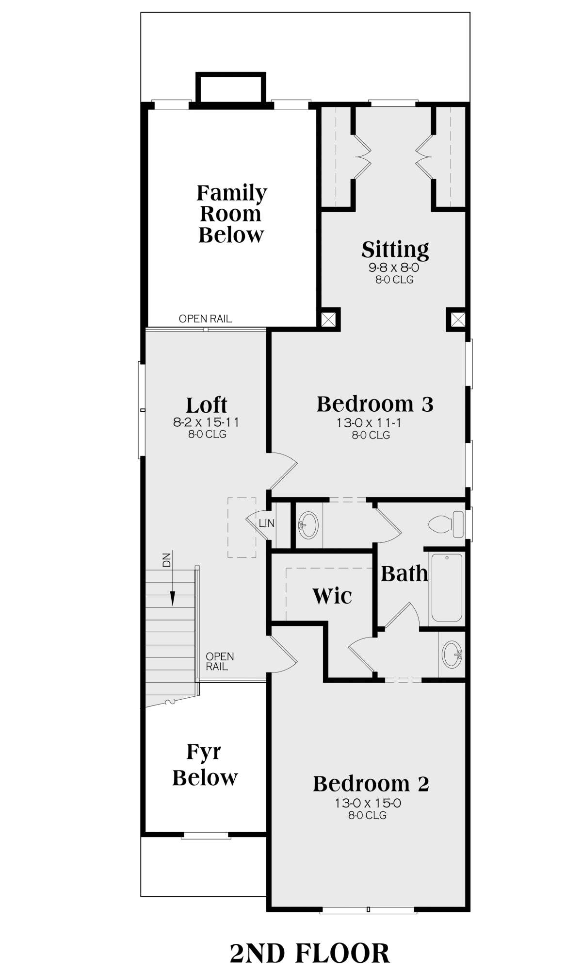 Second Floor for House Plan #009-00020