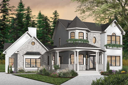 Victorian House Plan #034-00053 Elevation Photo