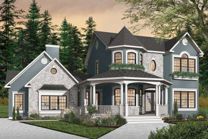 Victorian House Plan #034-00053 Elevation Photo