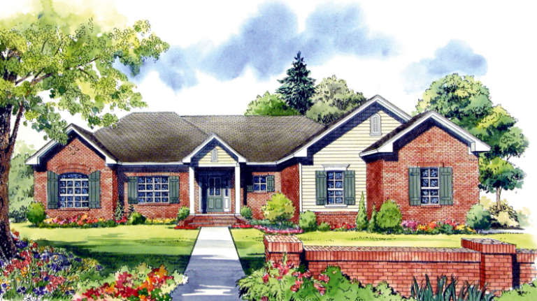Traditional House Plan #348-00096 Elevation Photo