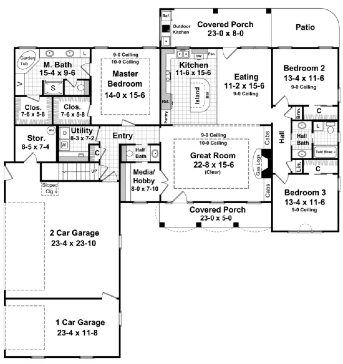 Main Floor for House Plan #348-00098