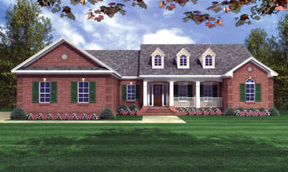 European House Plan #348-00099 Elevation Photo