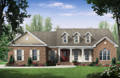 European House Plan #348-00100 Elevation Photo