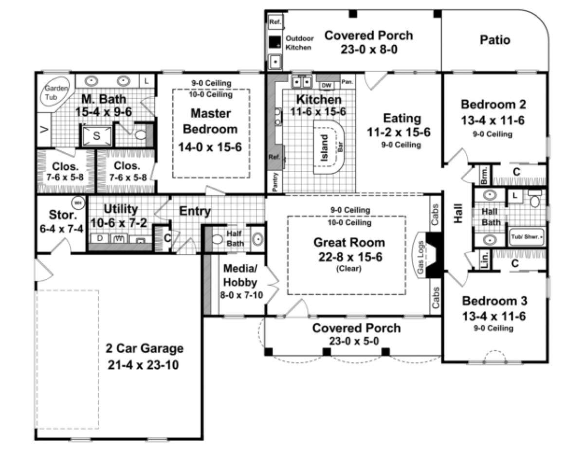 Main Floor for House Plan #348-00100