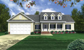 Traditional House Plan #348-00104 Elevation Photo