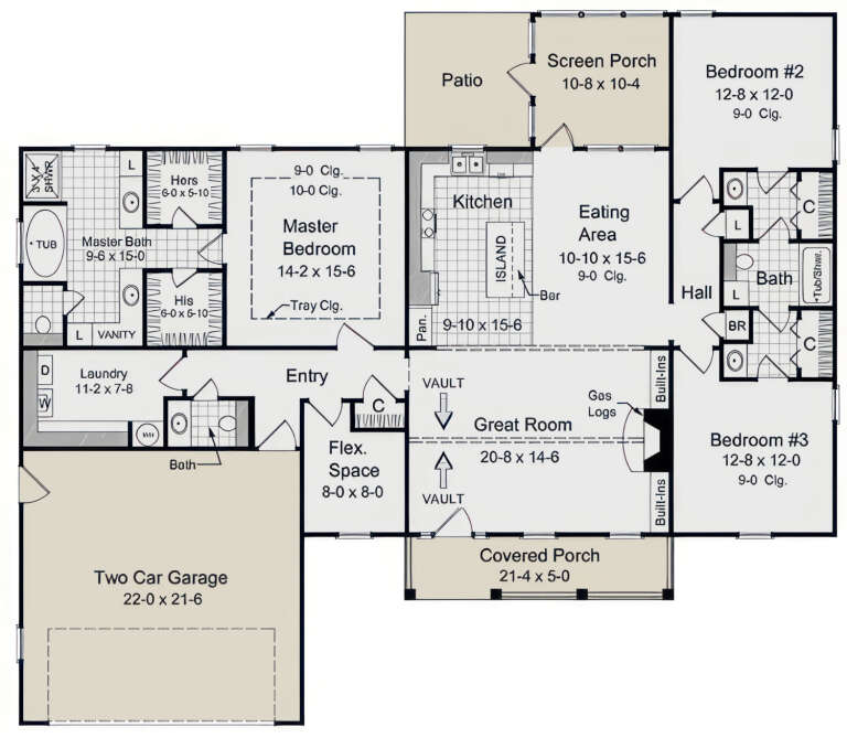 House Plan House Plan #3708 Drawing 1