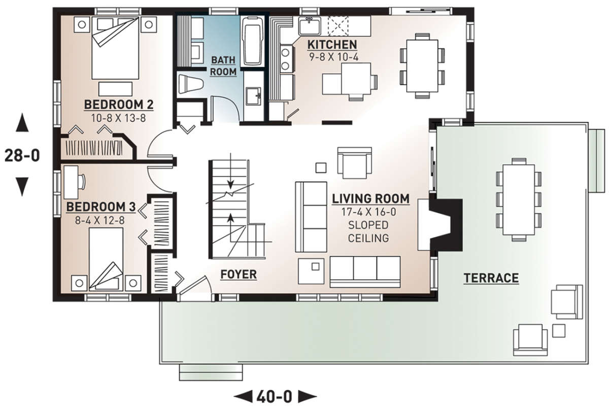 Main Floor for House Plan #034-00054
