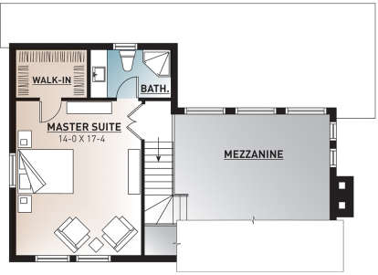 Second Floor for House Plan #034-00054