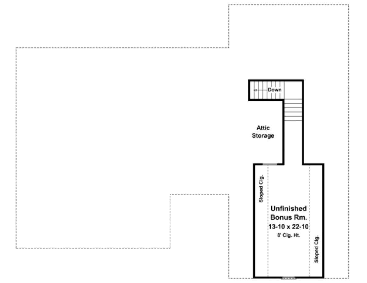 Bonus Room for House Plan #348-00108
