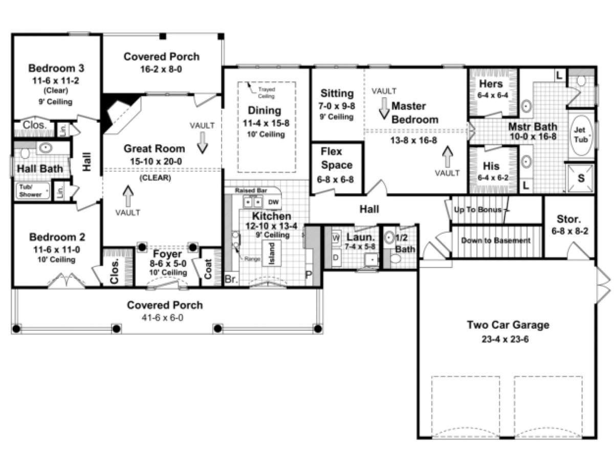 Country Plan 2,024 Square Feet, 3 Bedrooms, 2.5 Bathrooms 34800114