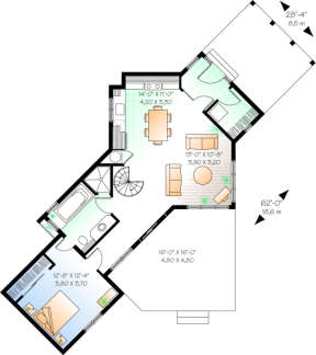 First Floor for House Plan #034-00055