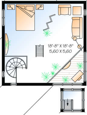 Second Floor for House Plan #034-00055