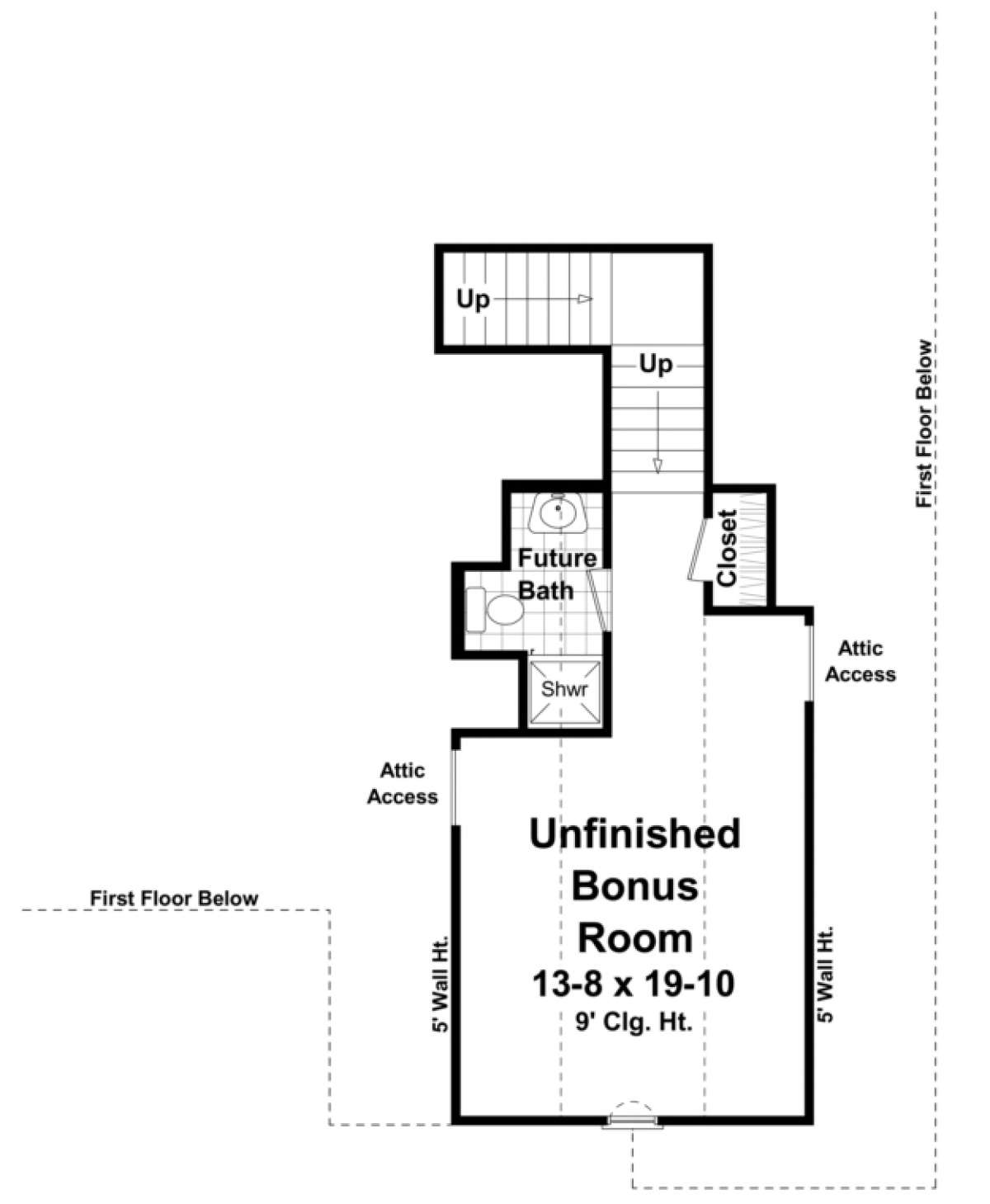 Bonus Room for House Plan #348-00118